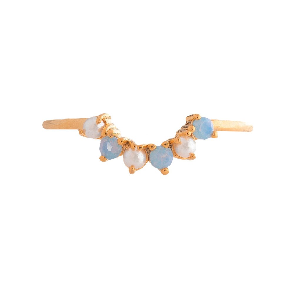 Blue Blossom Ring Set