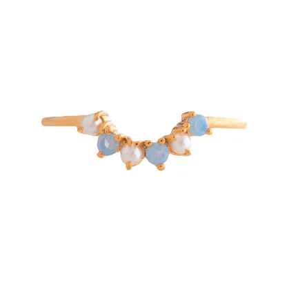 Blue Blossom Ring Set