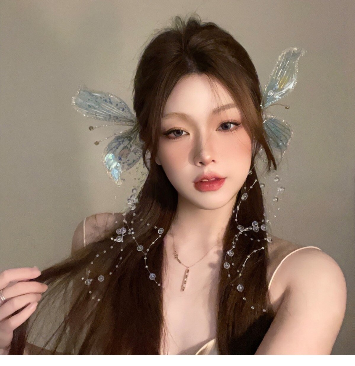 2PCS Butterfly Elf Ear Crystal Hair Clip – Creme Cloud