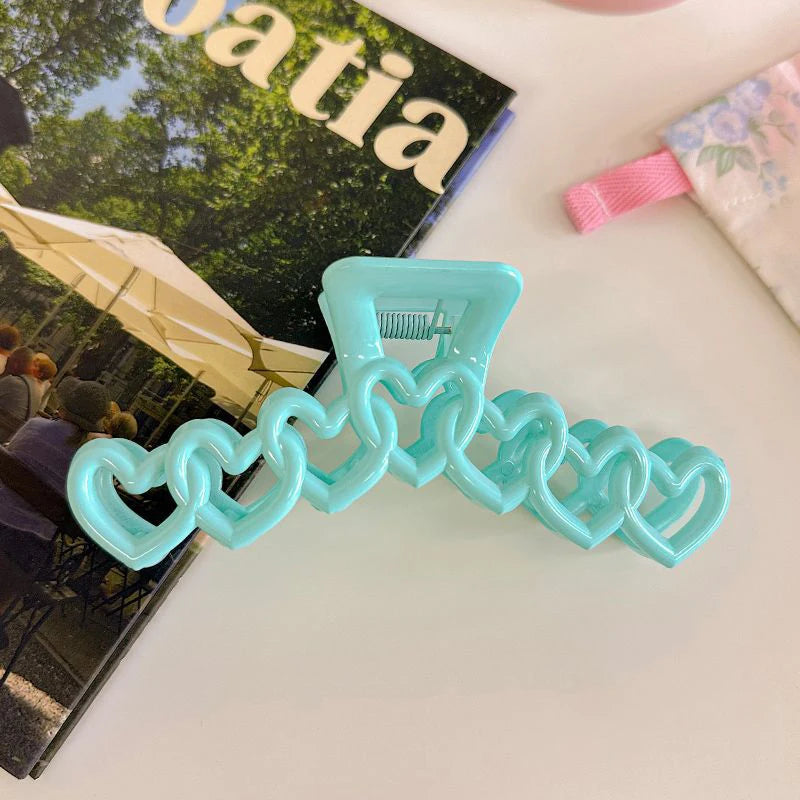 Heart Chains Hair Claw Clips