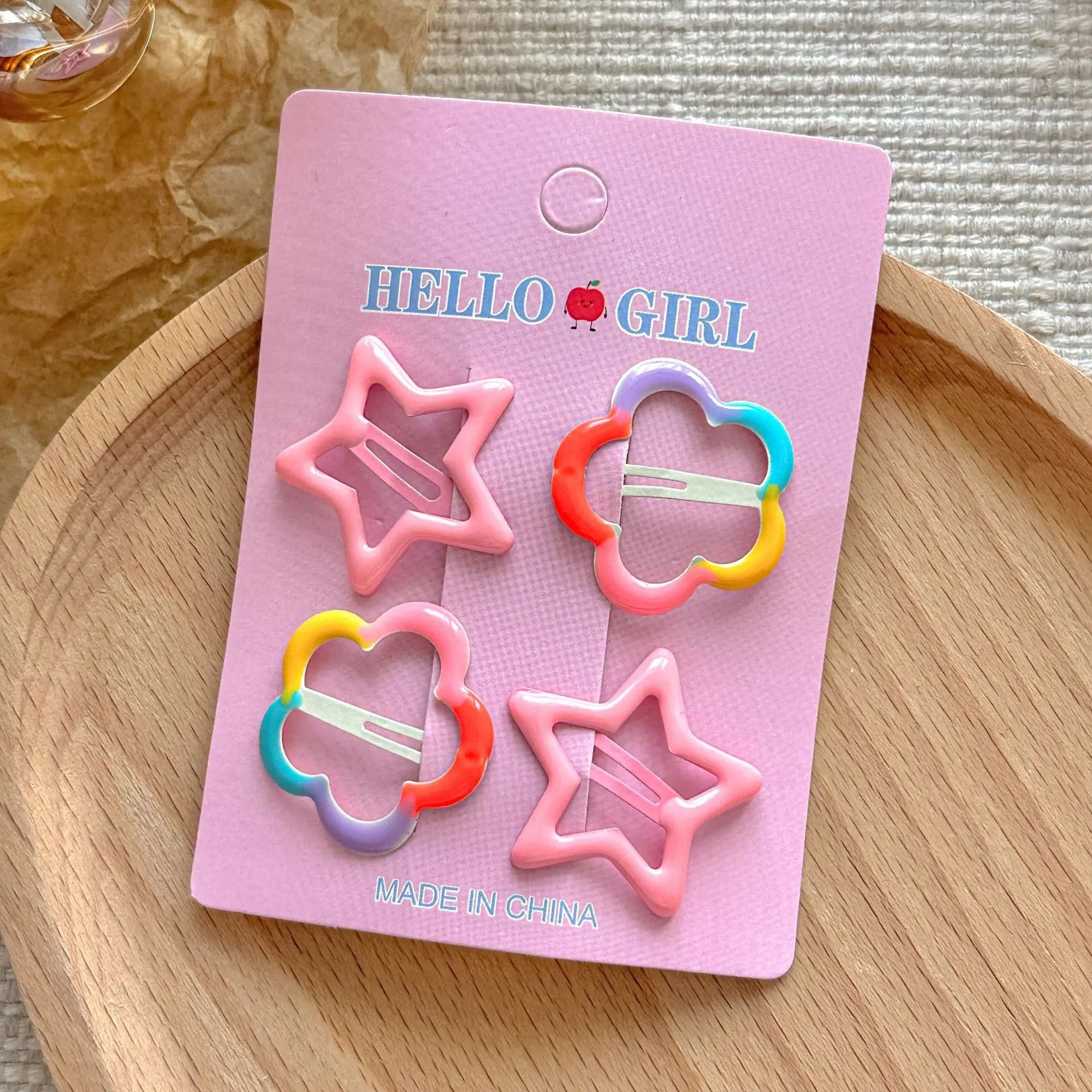 4Pcs Stars &amp; Flower Hairpins