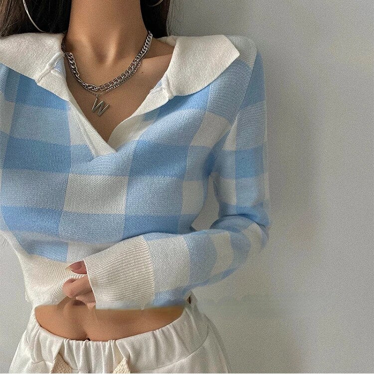 Vintage Knitwear Crop Tops