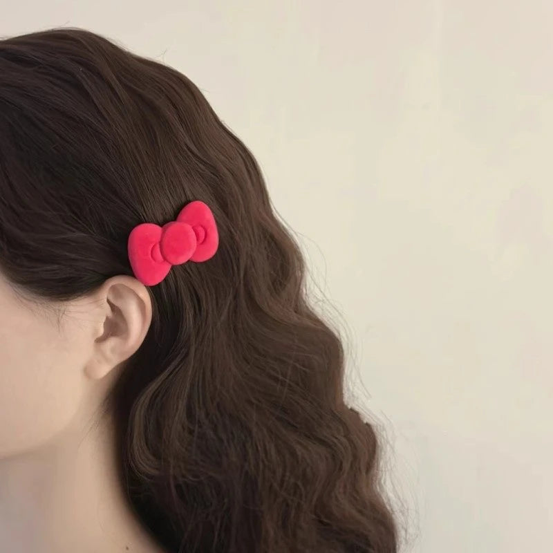 Pink Plush Hairpins