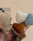 Furry Heart Plush Pop-Socket