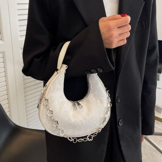 Crescent Daisy Shoulder Bag