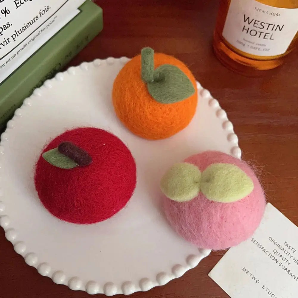 Plush Fruit Hairpins