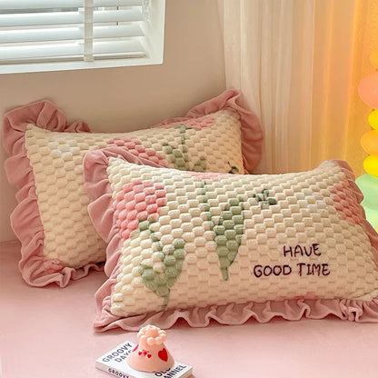 4Pcs Plush Warm Duvet Cover Set