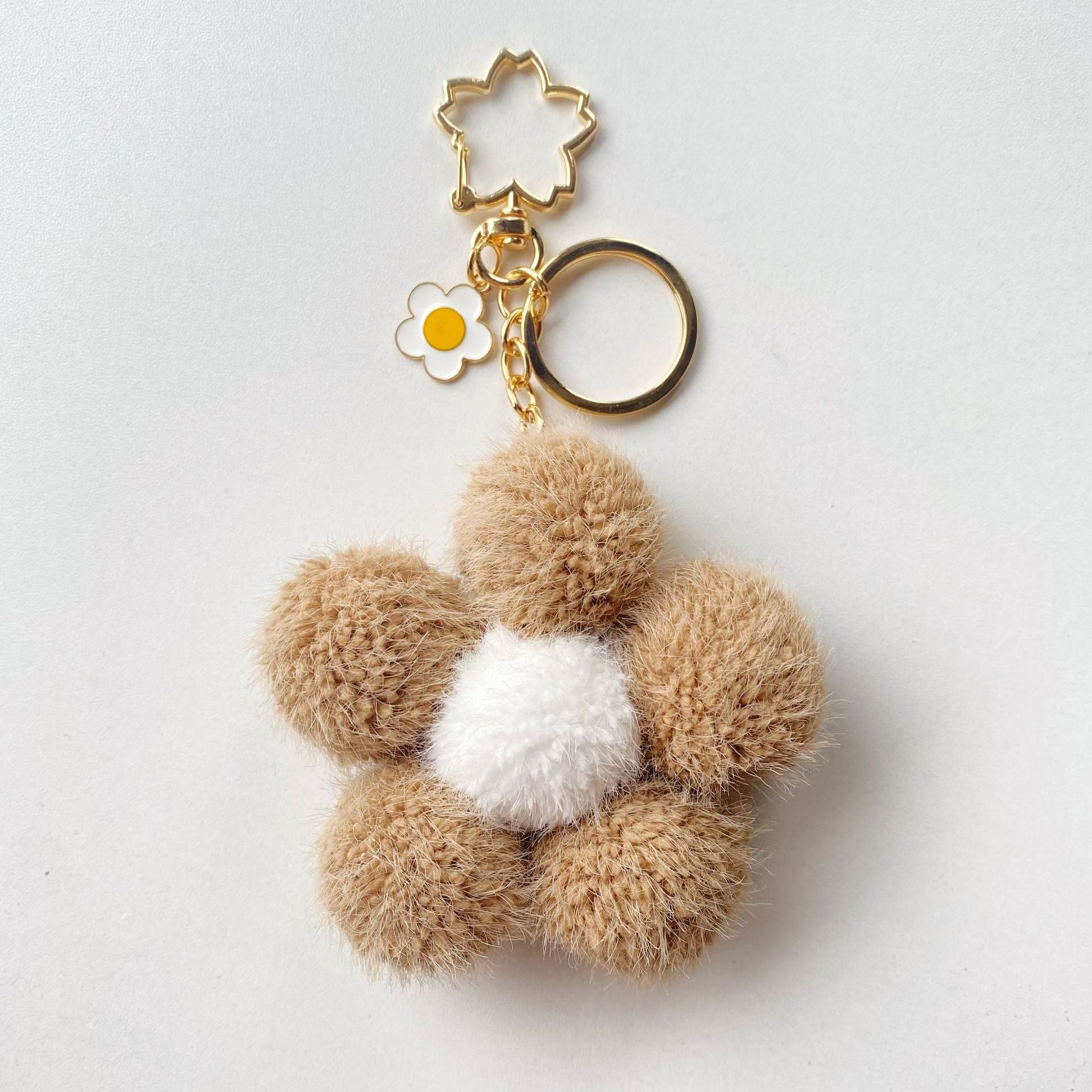 Flower Plush Keychain