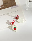 Red Strawberry Bowknot Earring