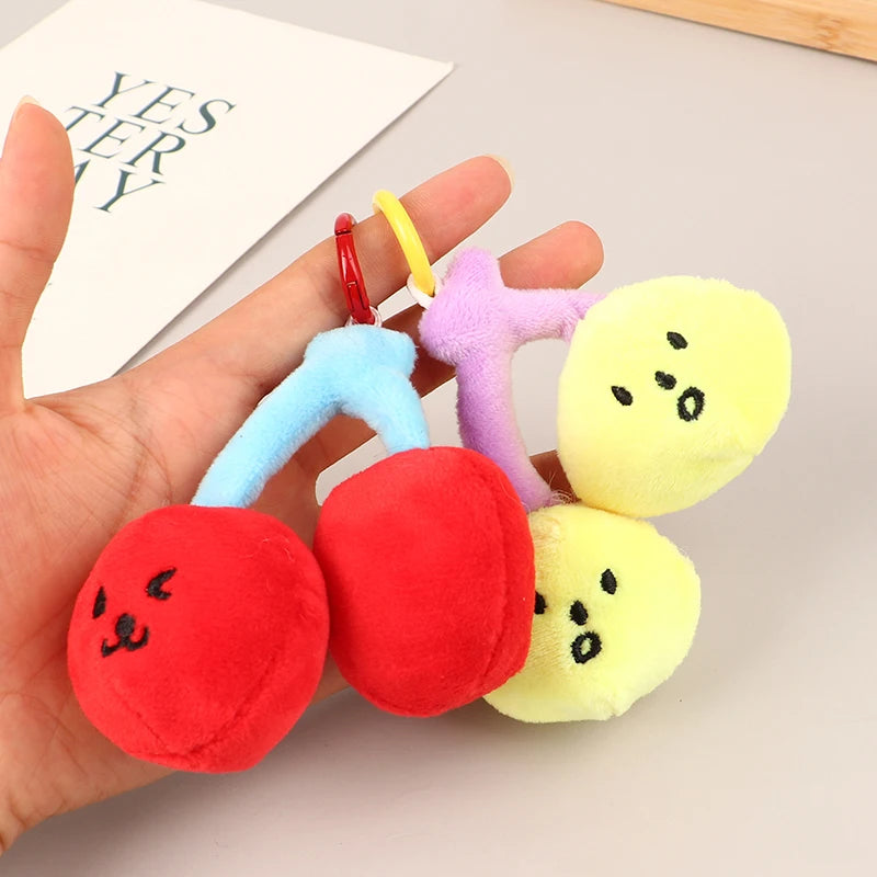 Plush Cherry Keychains