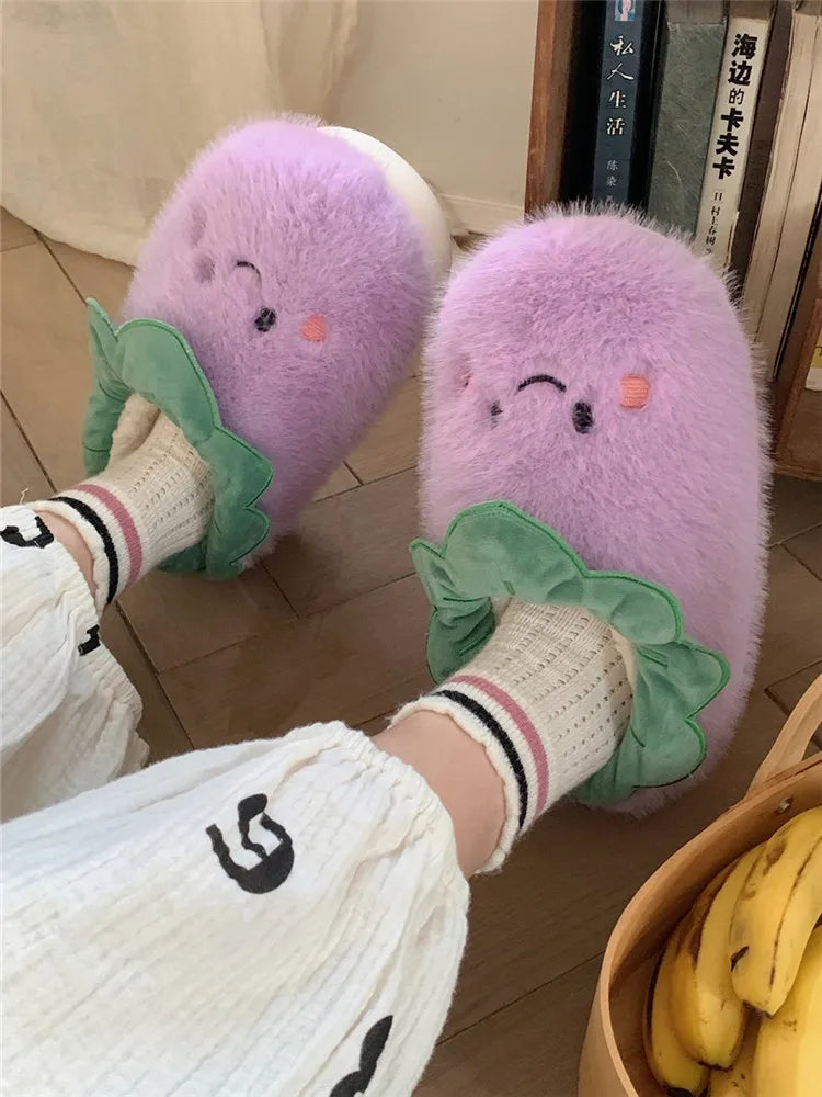 Tomato &amp; Eggplant Slippers