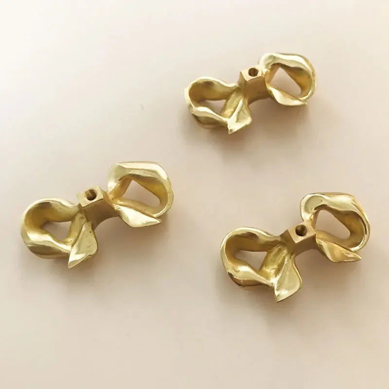 Gold Bow Tie Drawer Knobs