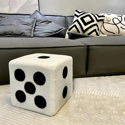 Dice Lamb Wool Stool