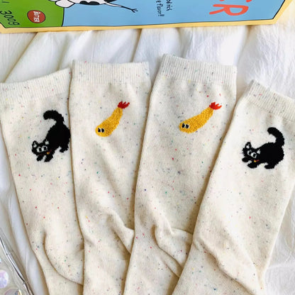 Cat Fish Cotton Socks