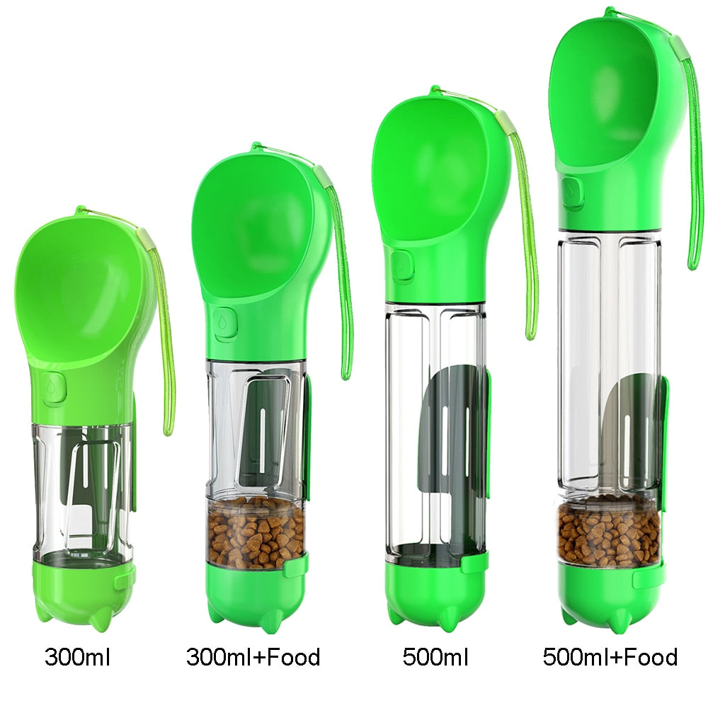 3 in 1 Portable Dog Water Bottle Food