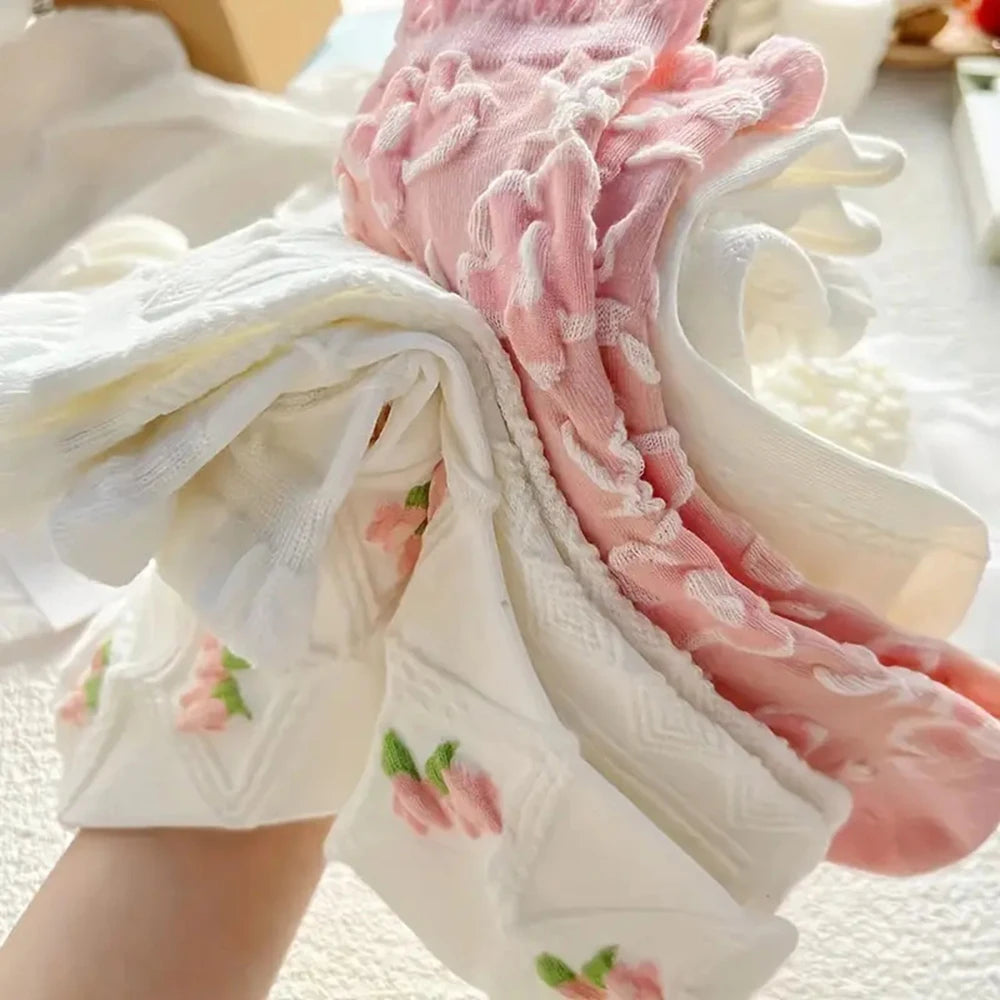 Ruffled Soft Socks - 5Pairs