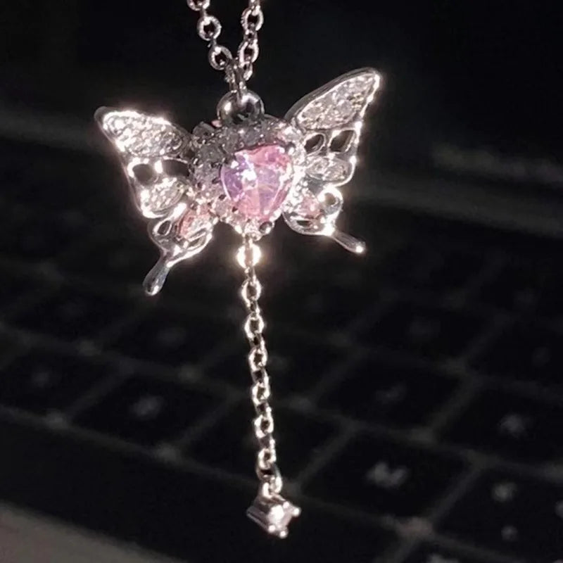 Crystal Butterfly Necklace