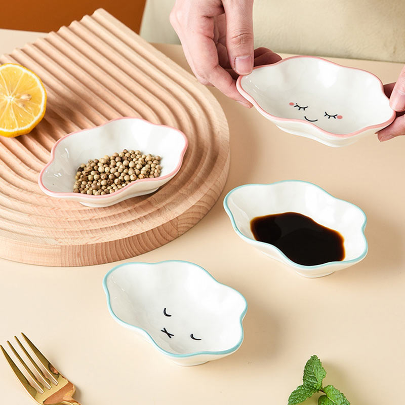 Ceramic Clouds Dipping Sauce Dish