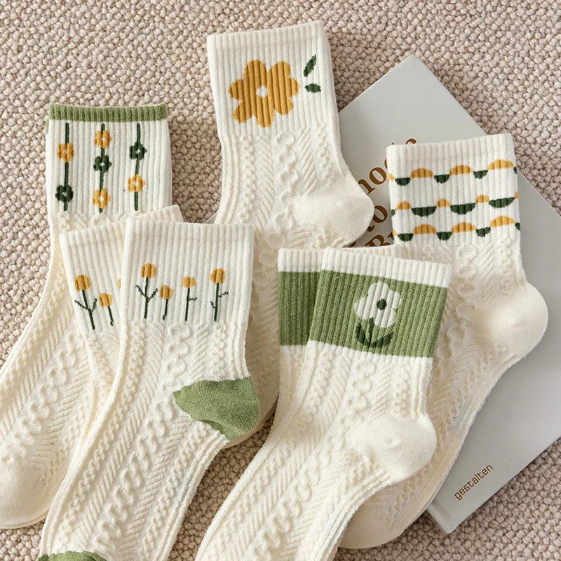 Little Flower Socks - 5 Pairs