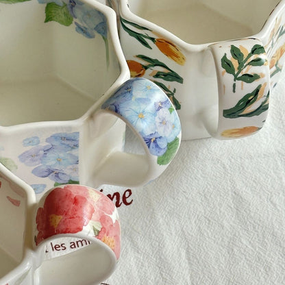 Flower Ceramic Mugs