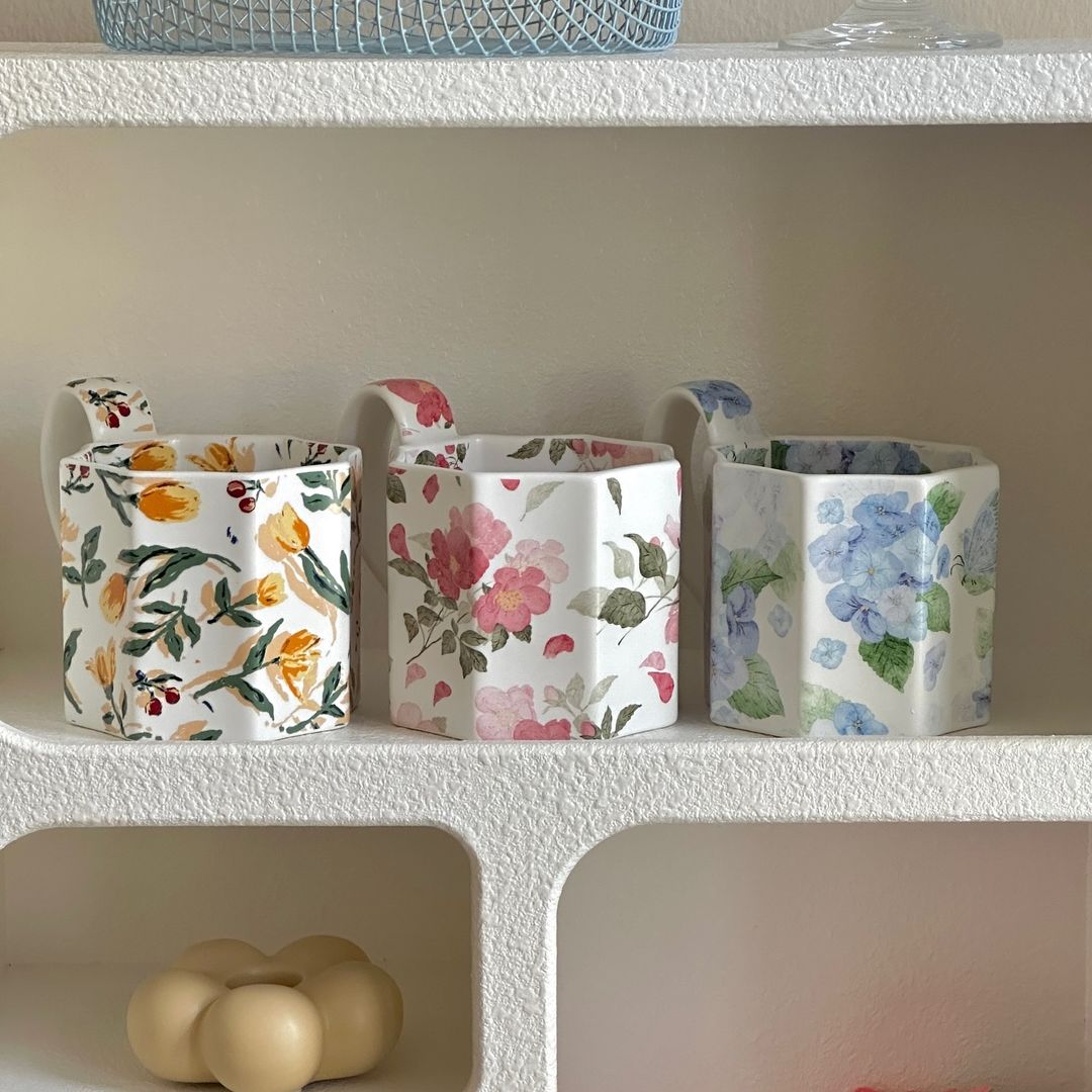 Flower Ceramic Mugs