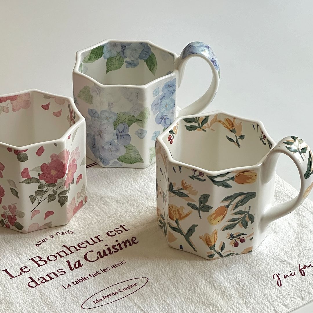 Flower Ceramic Mugs