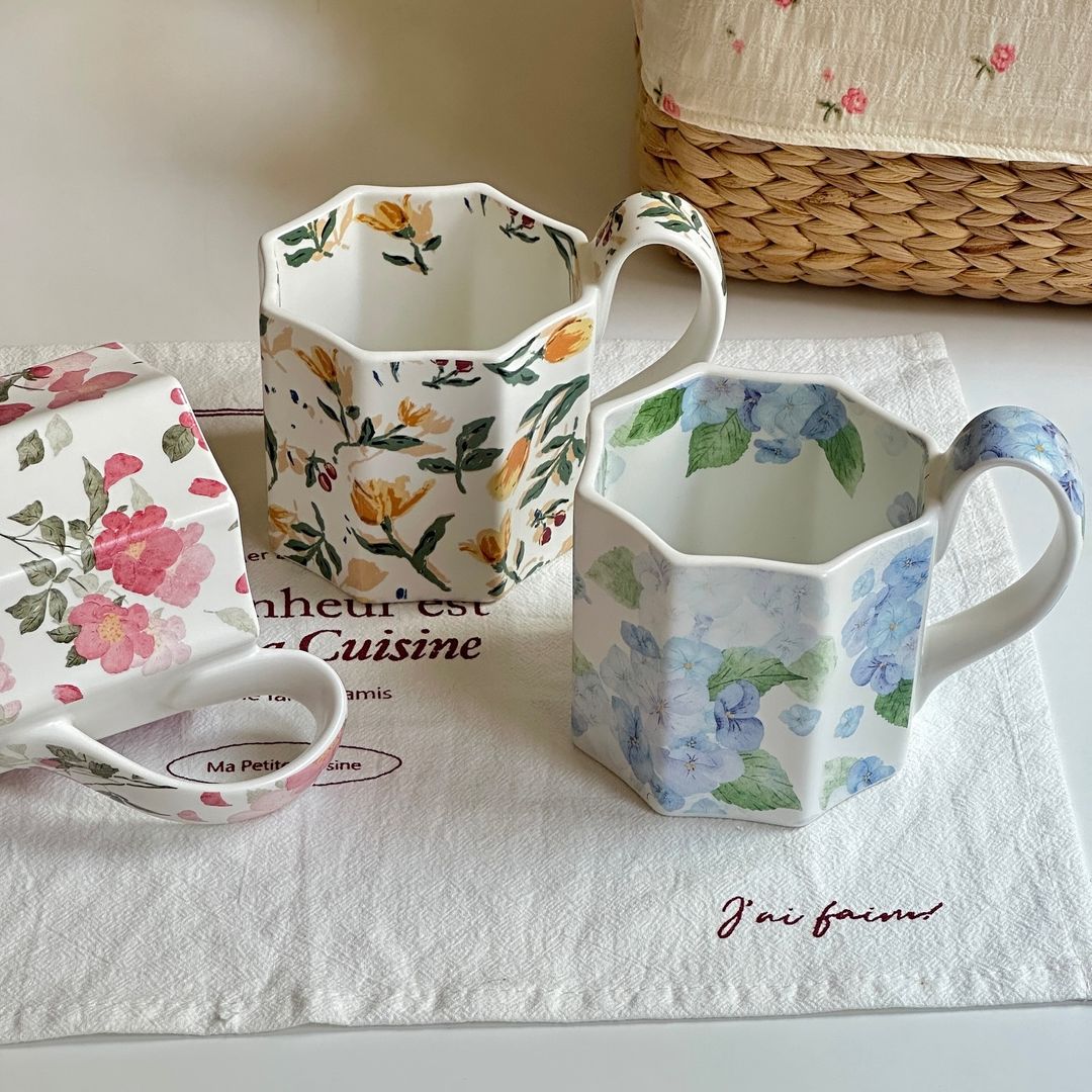 Flower Ceramic Mugs