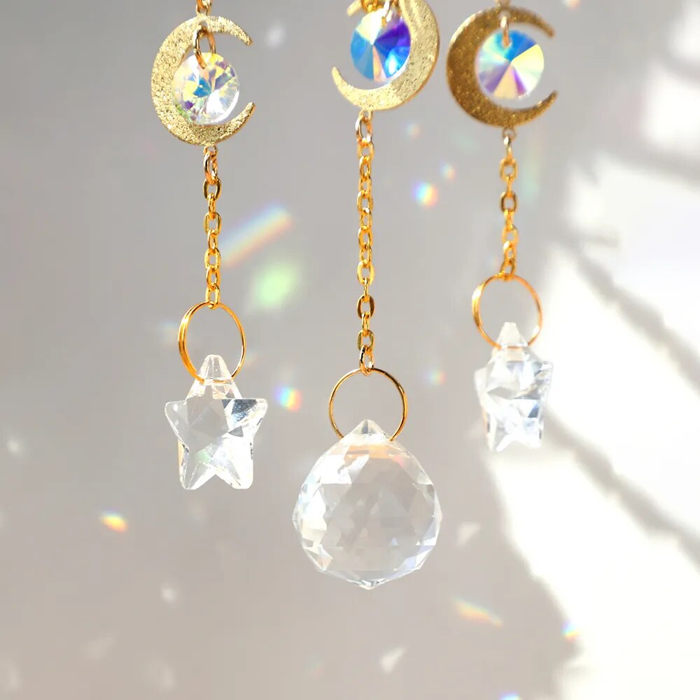 Moon Crystal Sun Catcher / Wind Chimes