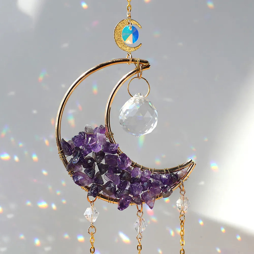 Moon Crystal Sun Catcher / Wind Chimes