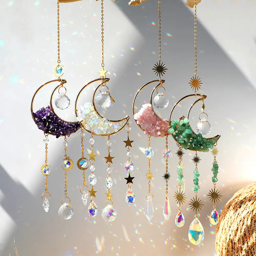 Moon Crystal Sun Catcher / Wind Chimes