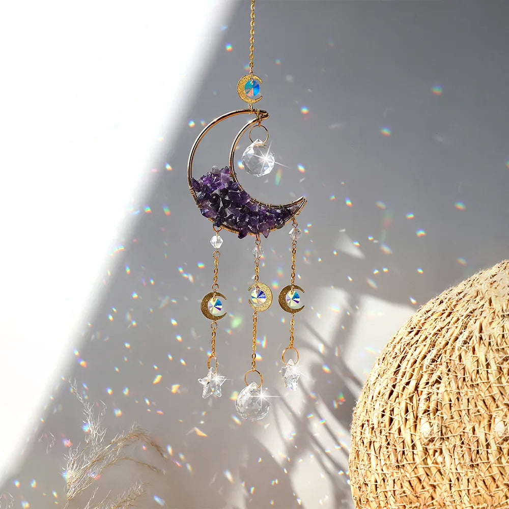 Moon Crystal Sun Catcher / Wind Chimes