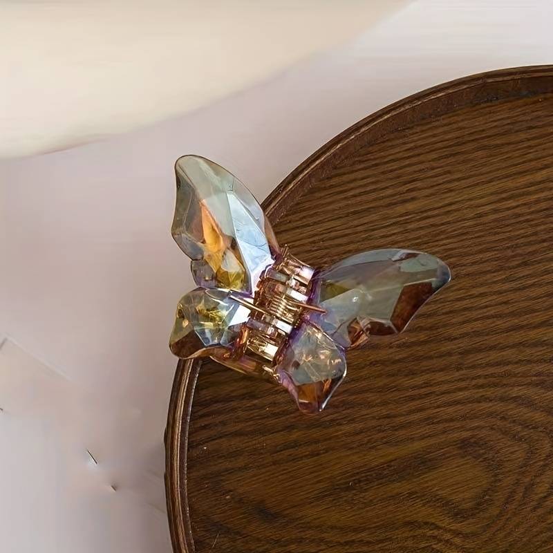 Crystal Butterfly Claw Clip