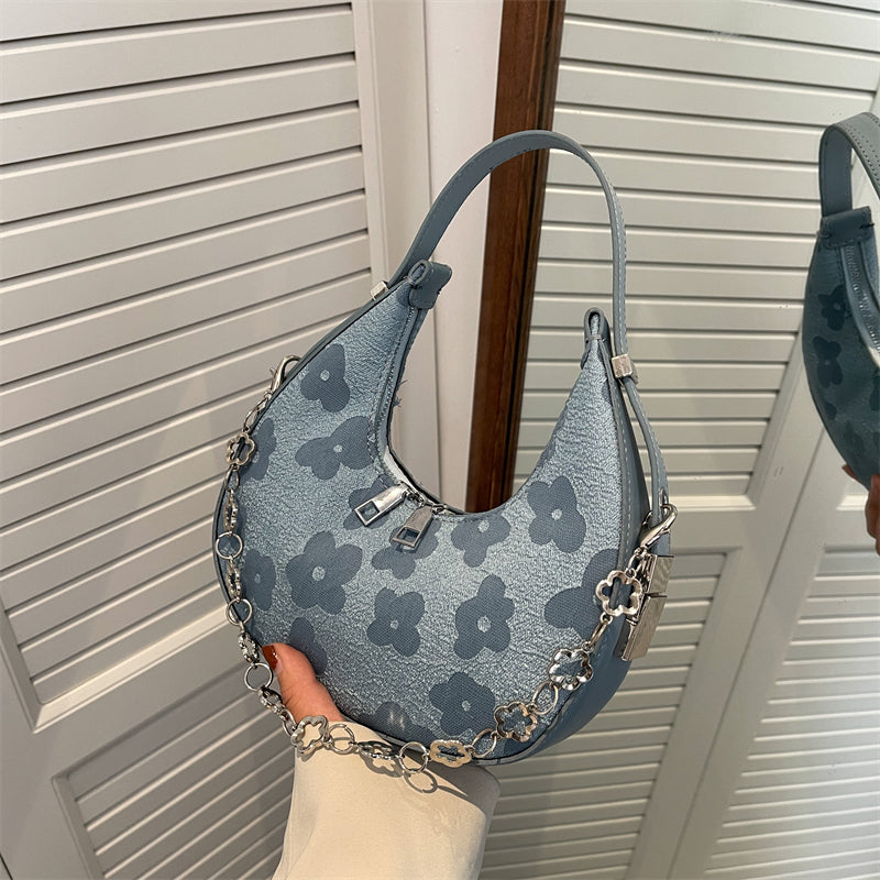 Crescent Daisy Shoulder Bag