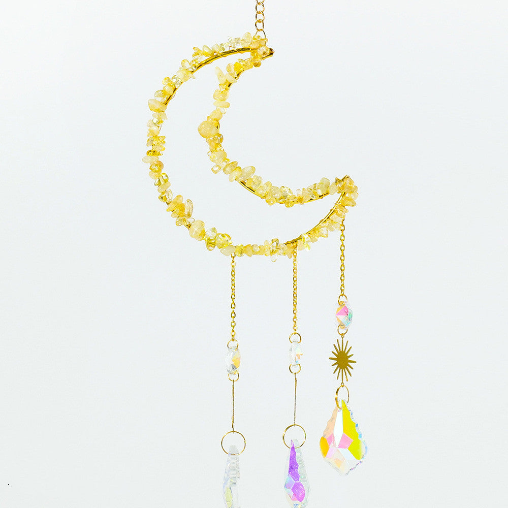 Crescent Moon Amethyst Sun-Catcher