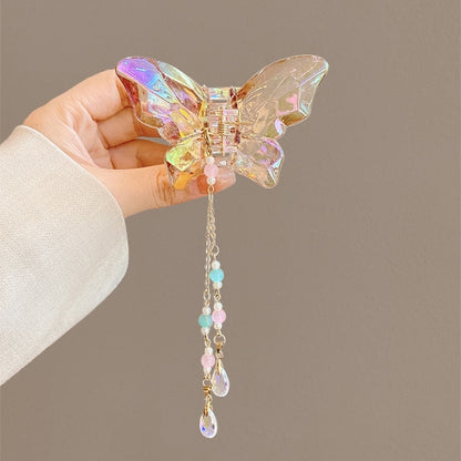 Crystal Butterfly Claw Clip