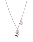 French Pearl and Tulip Necklace