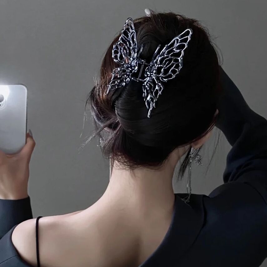 Metallic Butterfly Hair Clip