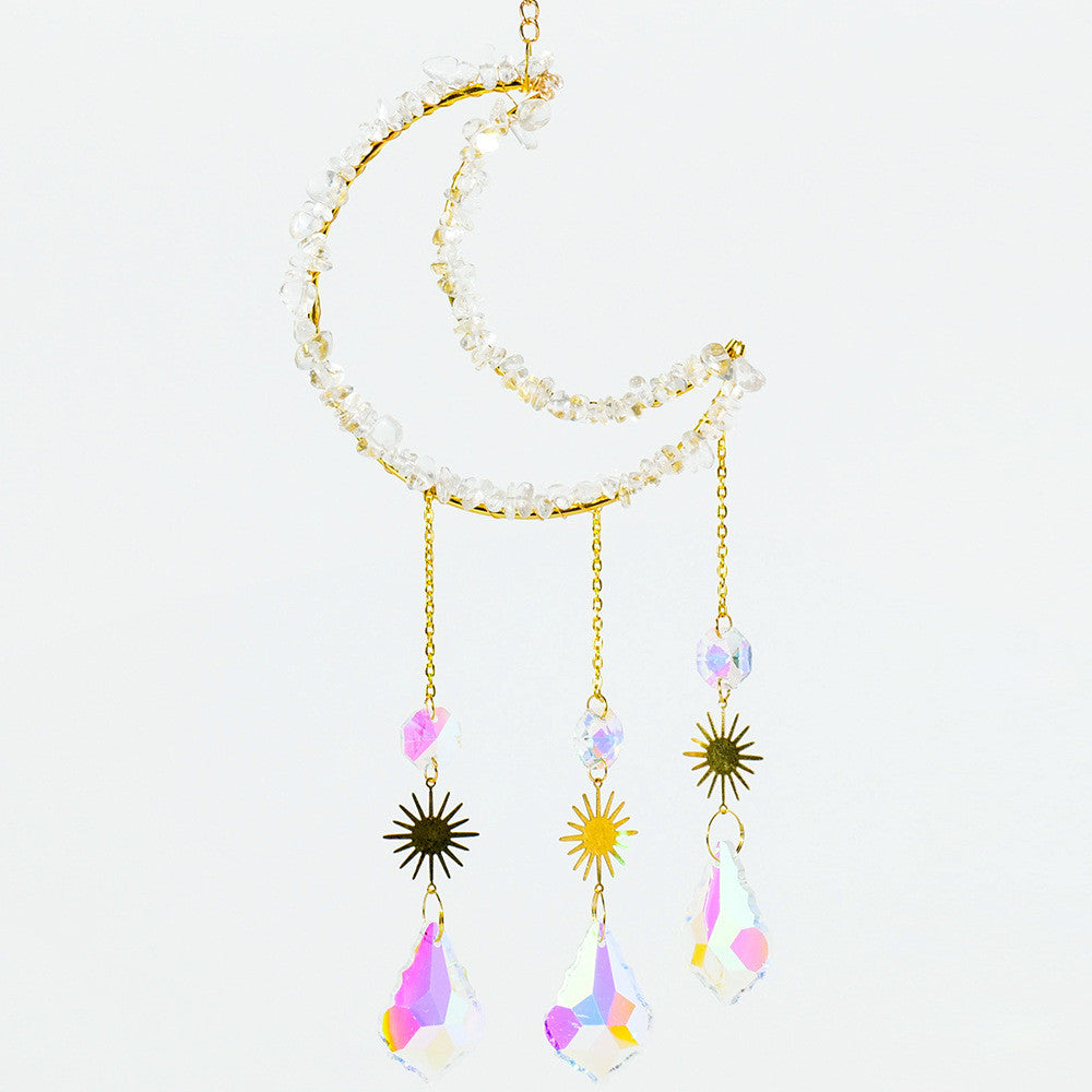 Crescent Moon Amethyst Sun-Catcher