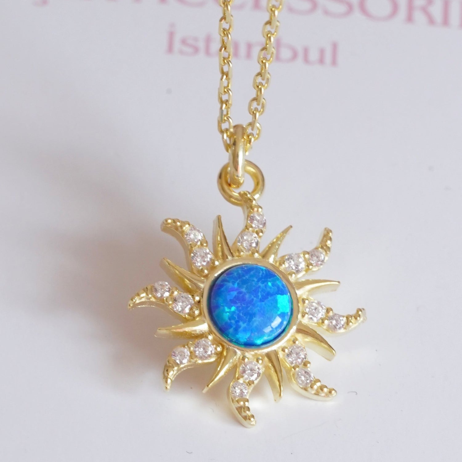 Vintage Sun Opal Necklace