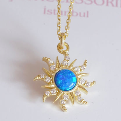 Vintage Sun Opal Necklace