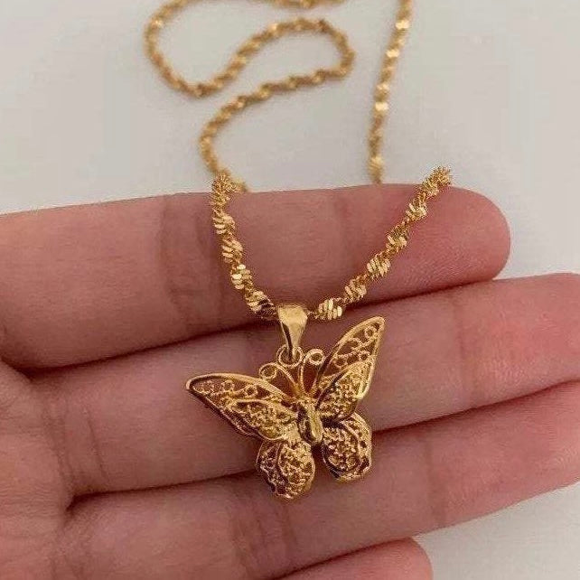 Golden Butterfly Necklace