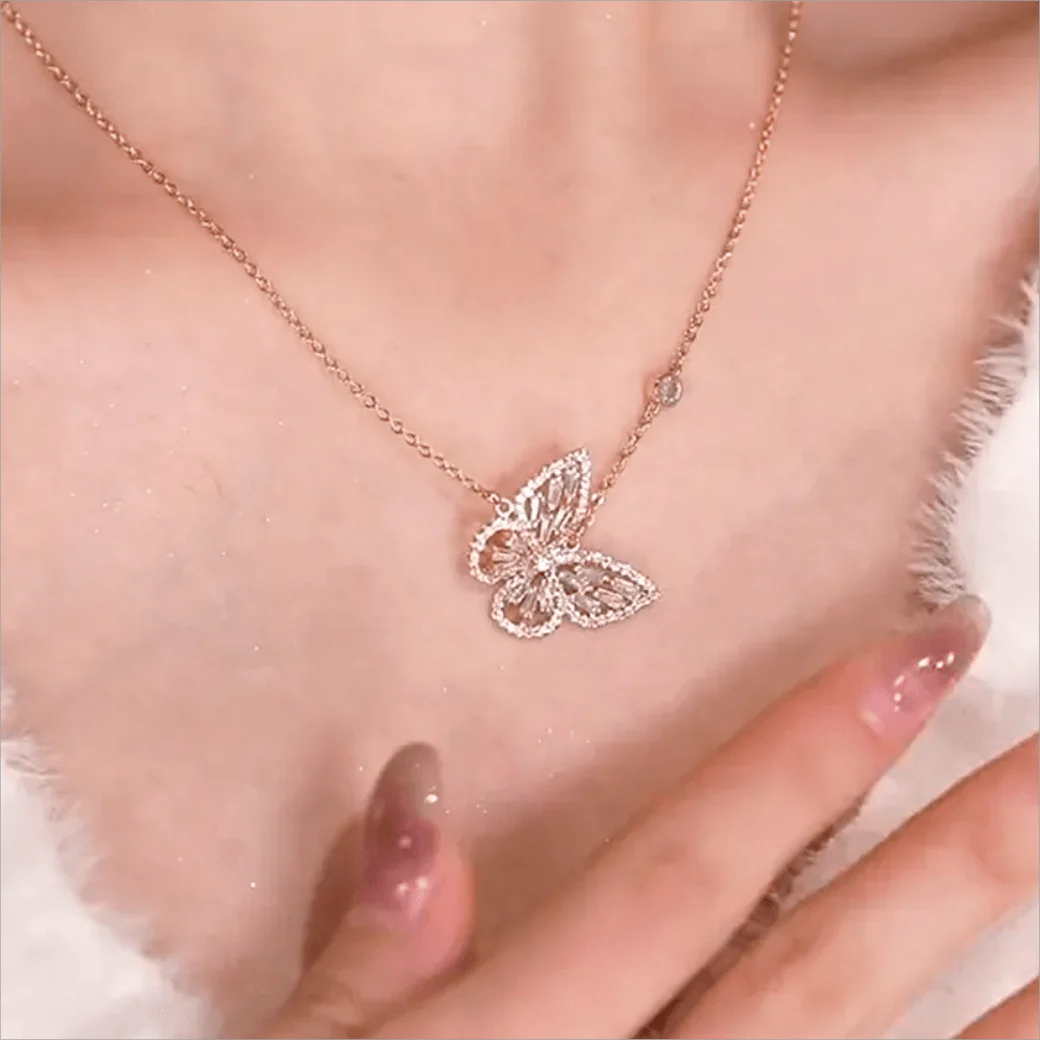 Diamond Butterfly Necklace