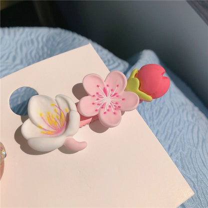 Pink Sakura Peach Hair Clip