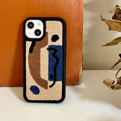 Embroidered Geometric Phone Case