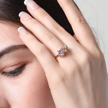 Heart &amp; Star Pink Ring