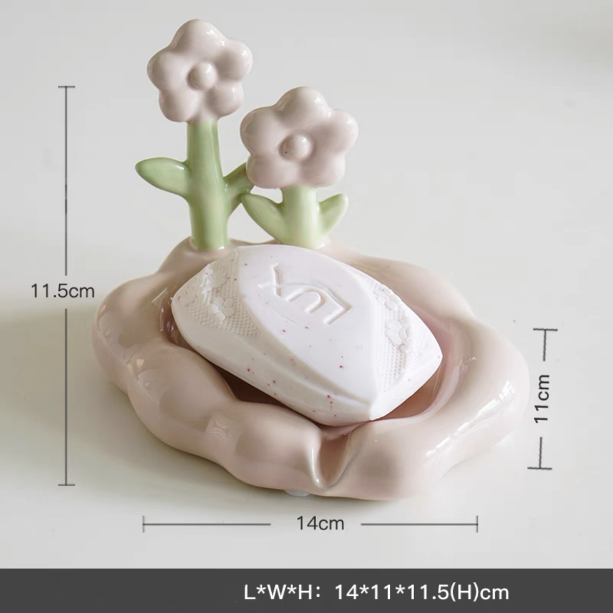 Ceramic Flower Soap Box