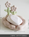 Ceramic Flower Soap Box