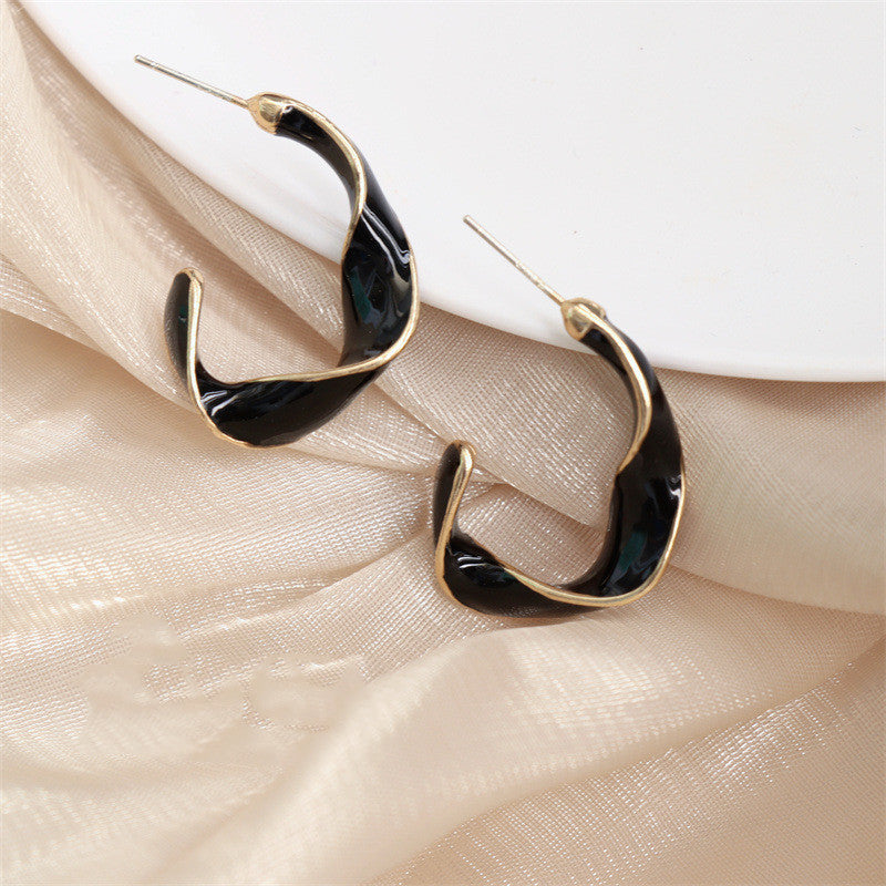 Twisted Oil Drop Earrings