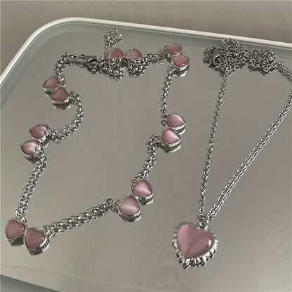 Pink Heart Necklace