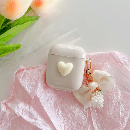 Heart and Bow Chain AirPods Case